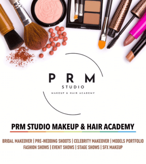 PRM studio makeup logo